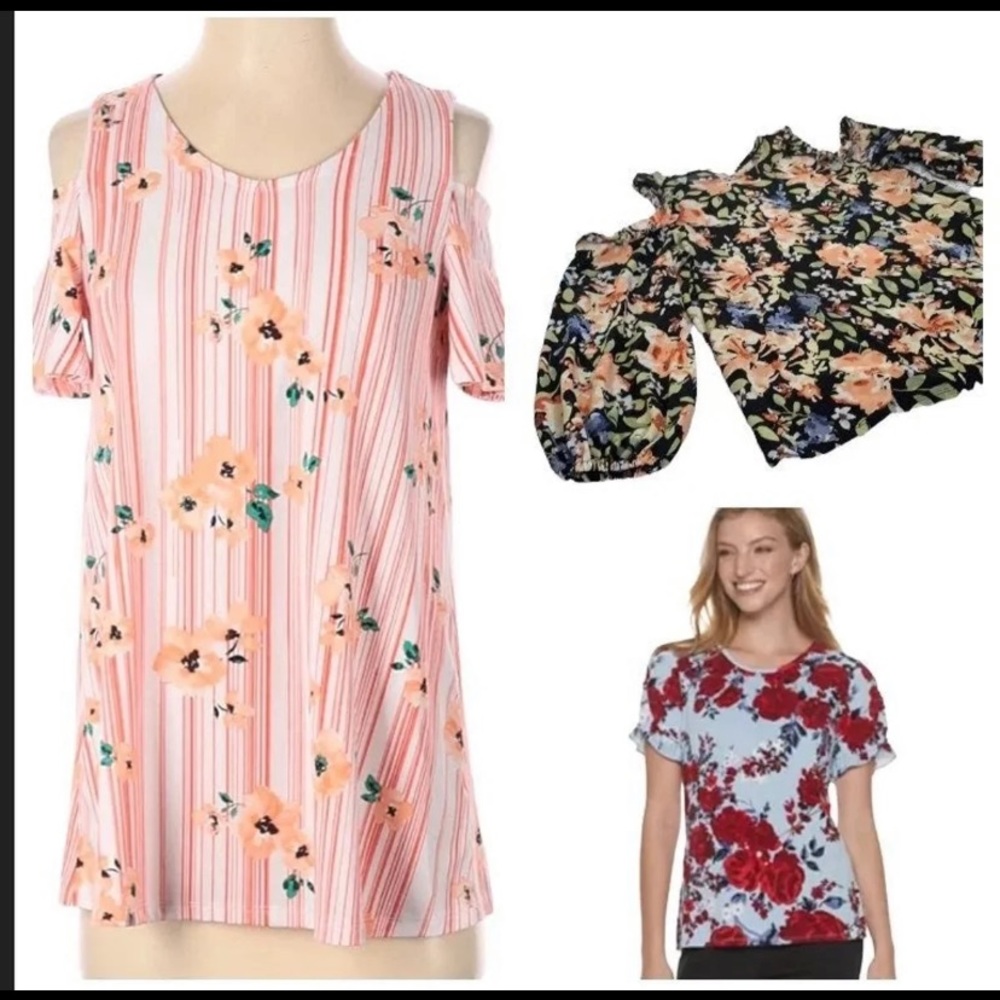 Elle / Lauren Conrad cold shoulder shirt bundle medium